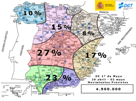 DGT: Dispositivo especial Puente de Mayo