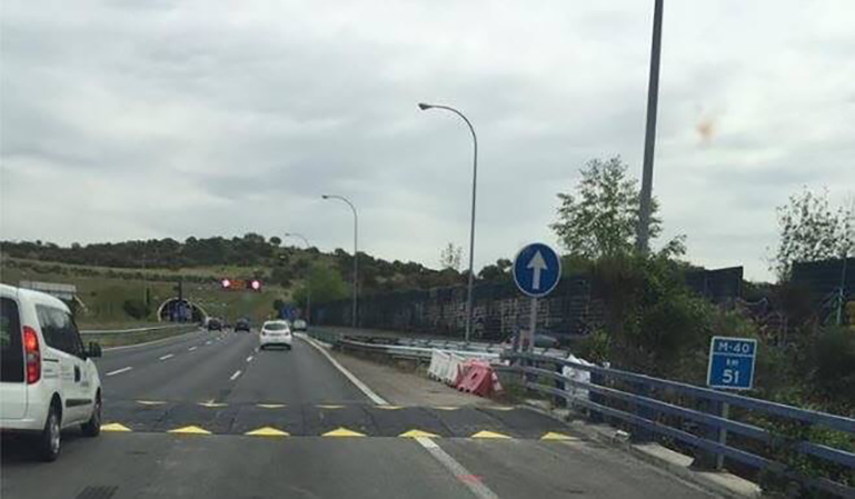 Un badén en la M-40