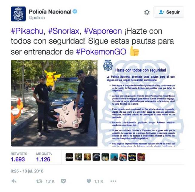 Pokemon Go: primeros accidentes de tráfico