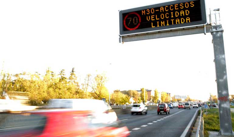 Madrid vuelve a restringir velocidad en la M-30